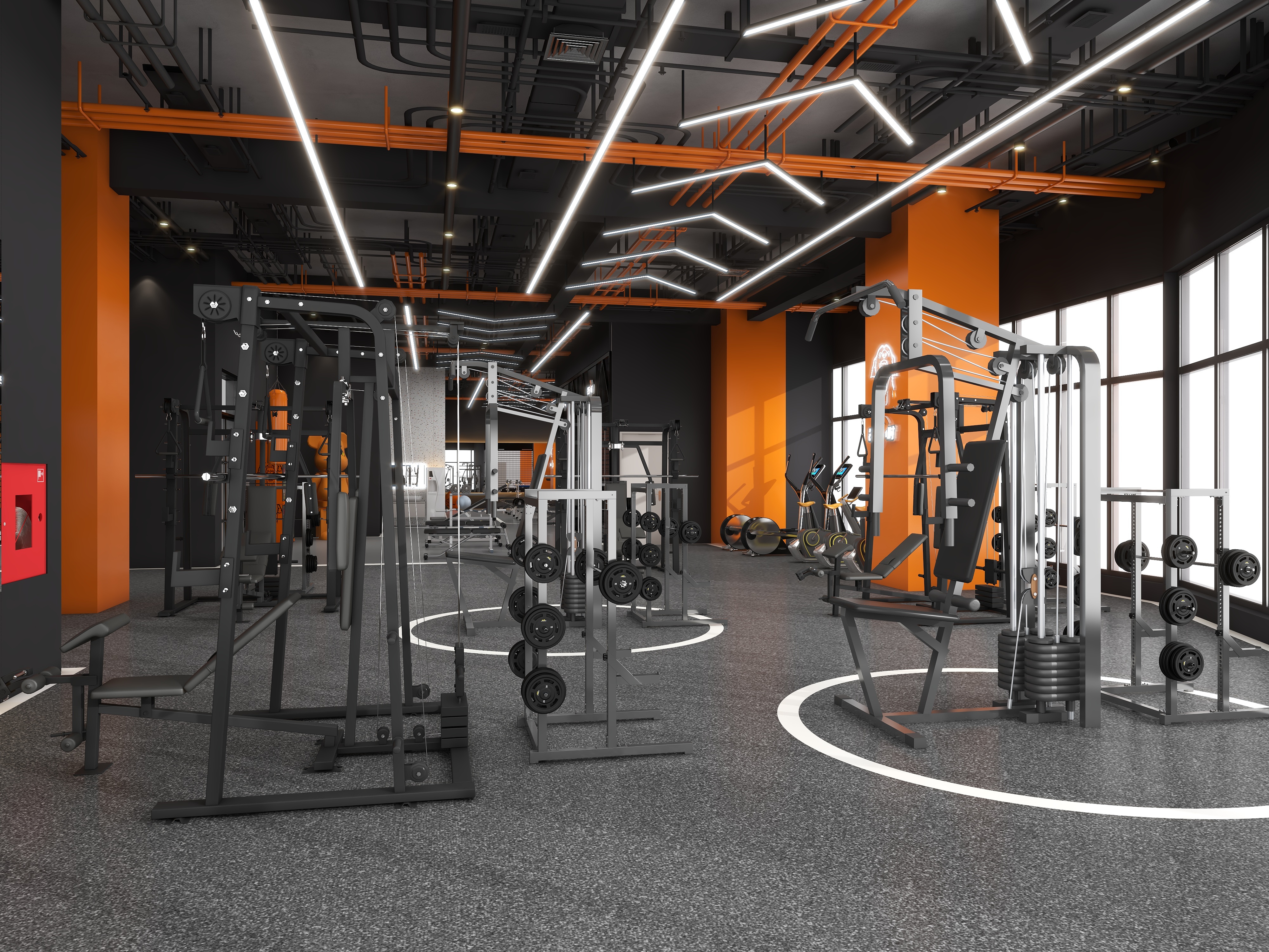 卷毛果-全时健身-阳光100-装修设计方案