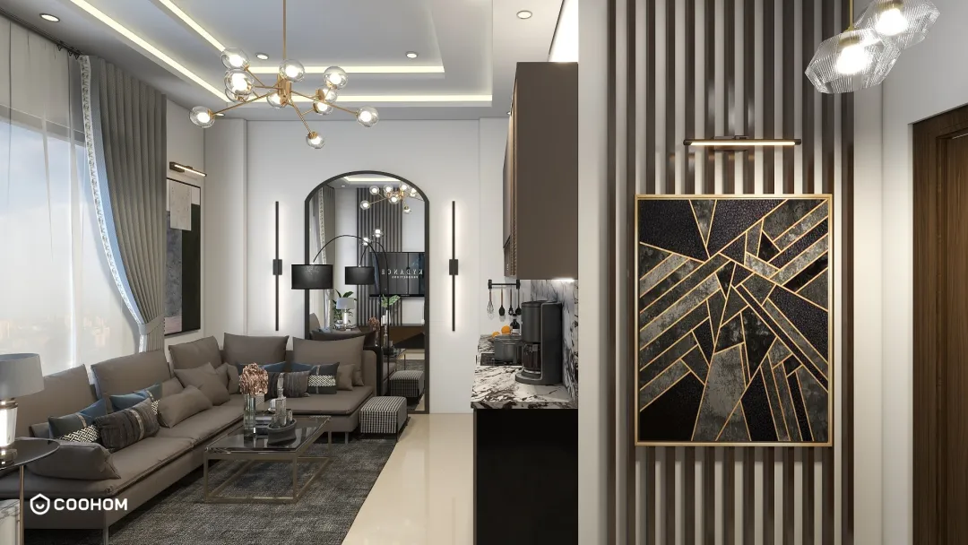 NoormArcInterioR的装修设计方案:Modern Apartment Living Room