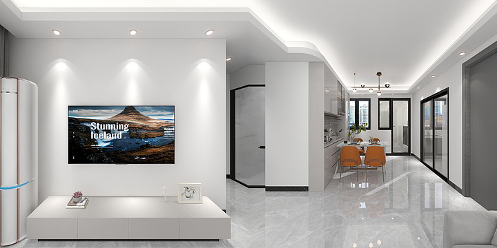 设计师王春林-宜君汇名苑2栋1504房黎先生雅居效果图-装修设计方案