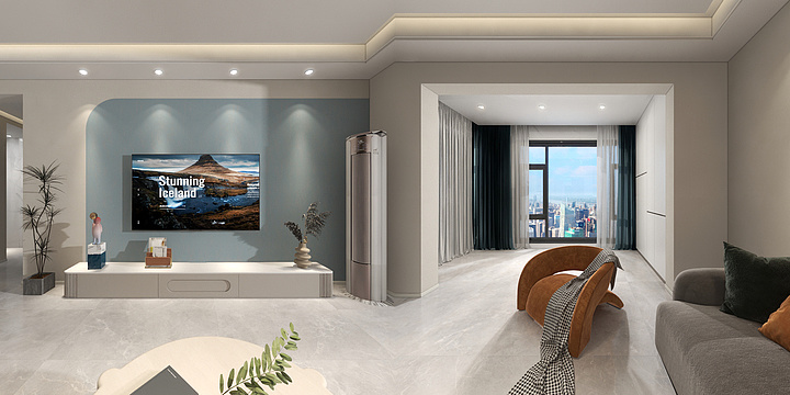 设计师王炳森-佳和天下黄府现代-装修设计方案