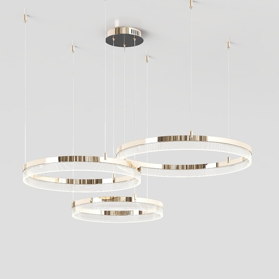 Modern ring chandelier living room