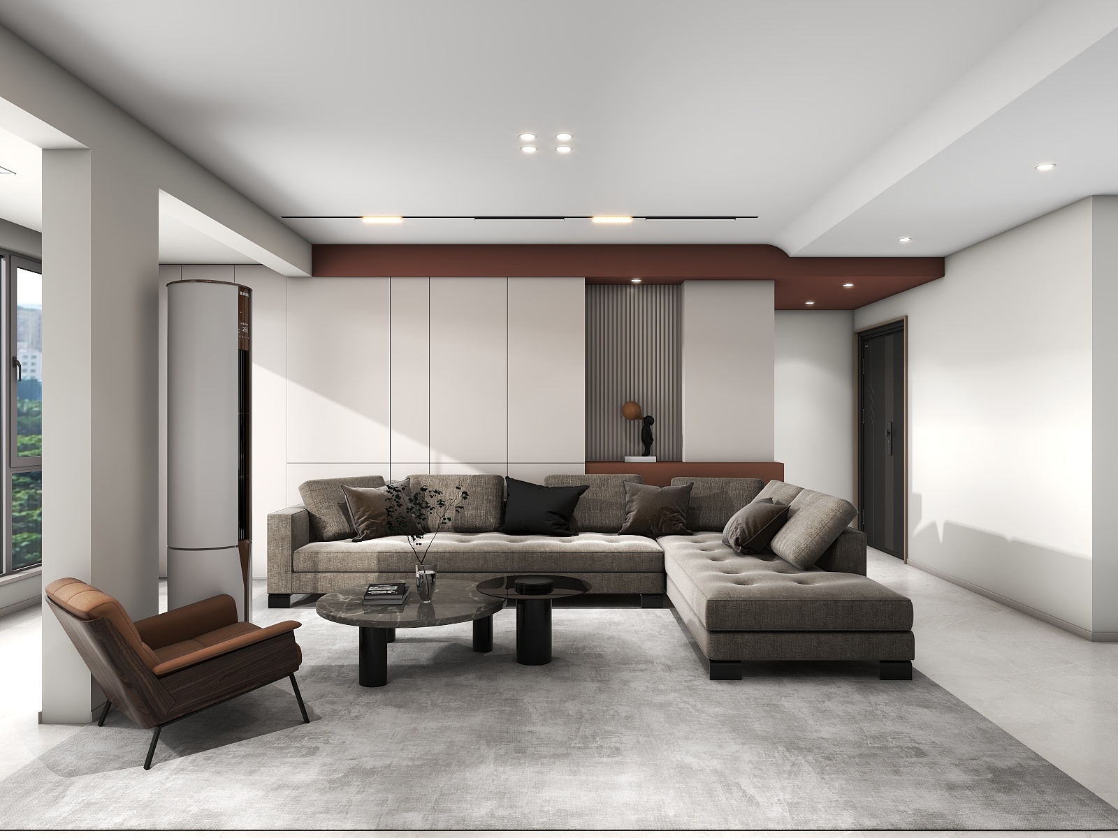 不桐的叁柒-现代简约中来点艳-装修设计方案