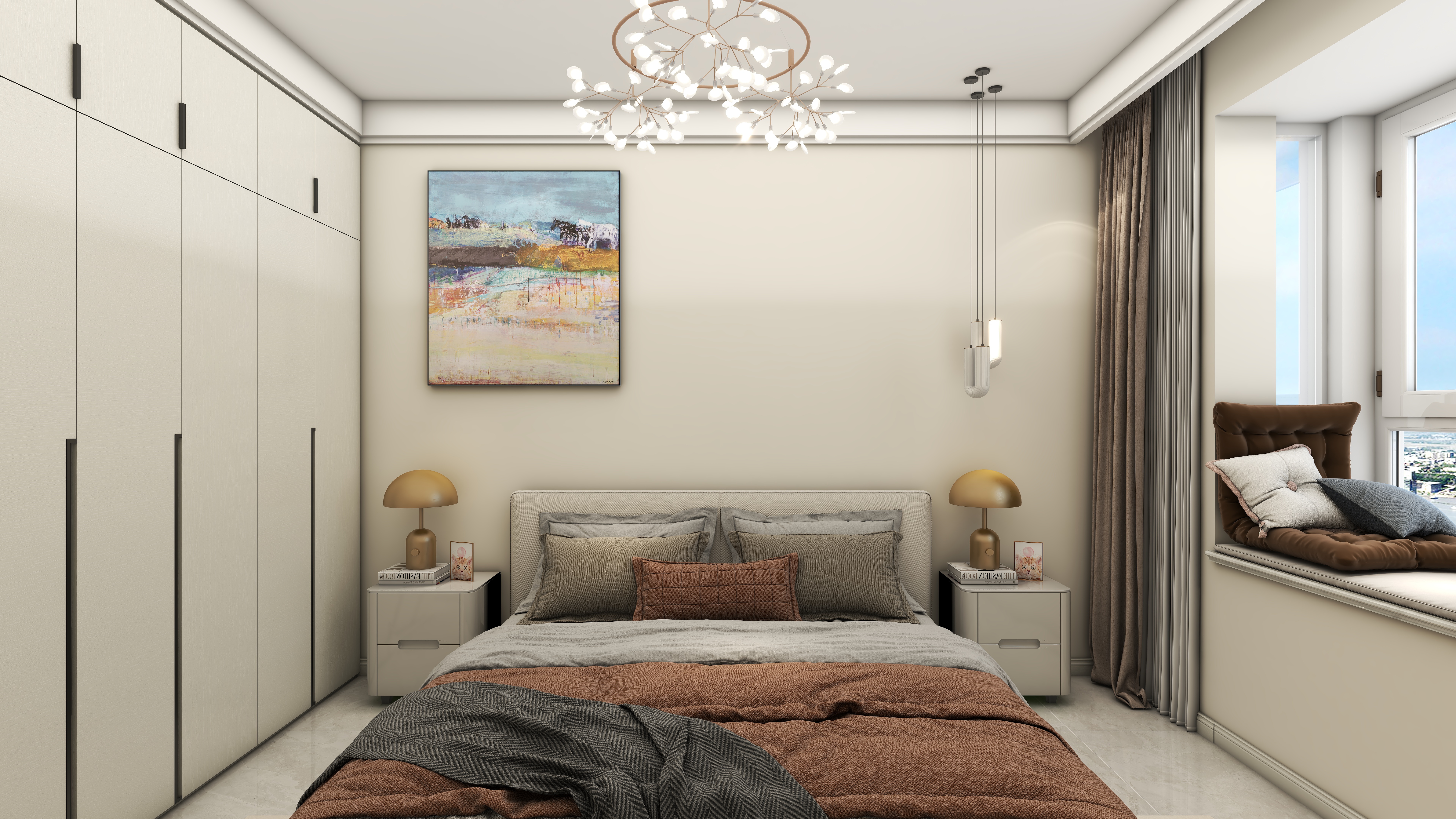 陈大旭-三居90平-装修设计方案