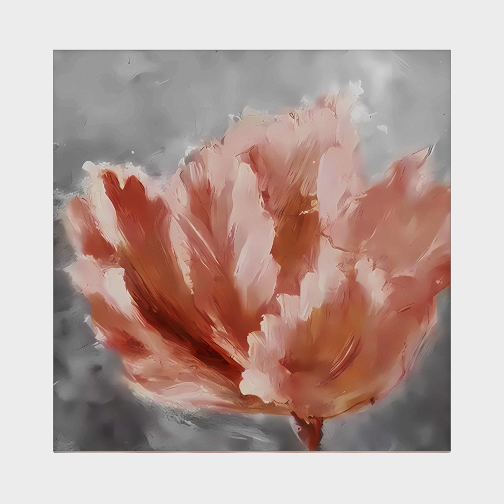 现代粉色花朵装饰画