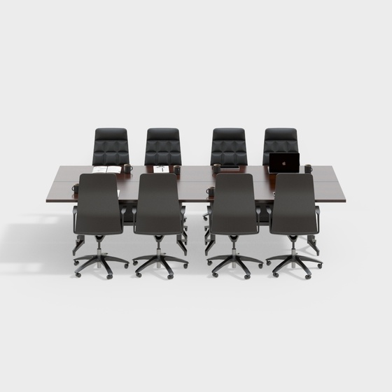 Modern and fashionable conference table and chair combination