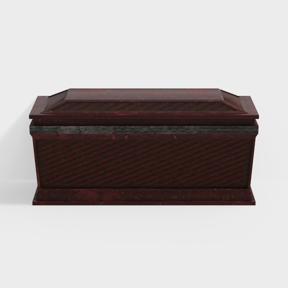 Stylish Coffin 3D Model for Unique Displays