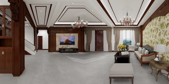 新空间设计工作室-王立-刘庙美式-装修设计方案