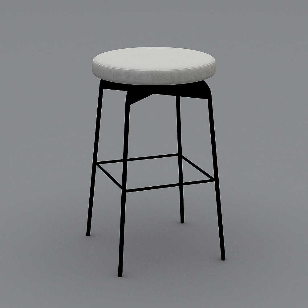 B+FURNITURE - STOOL - RICARDO3D模型下载_吧台椅3D模型下载_免费3Dmax模型库-酷家乐