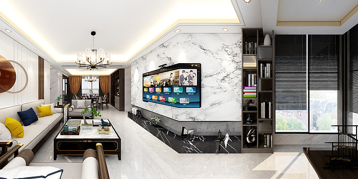 设计师尹丁港-惠东华侨城138㎡4室-装修设计方案