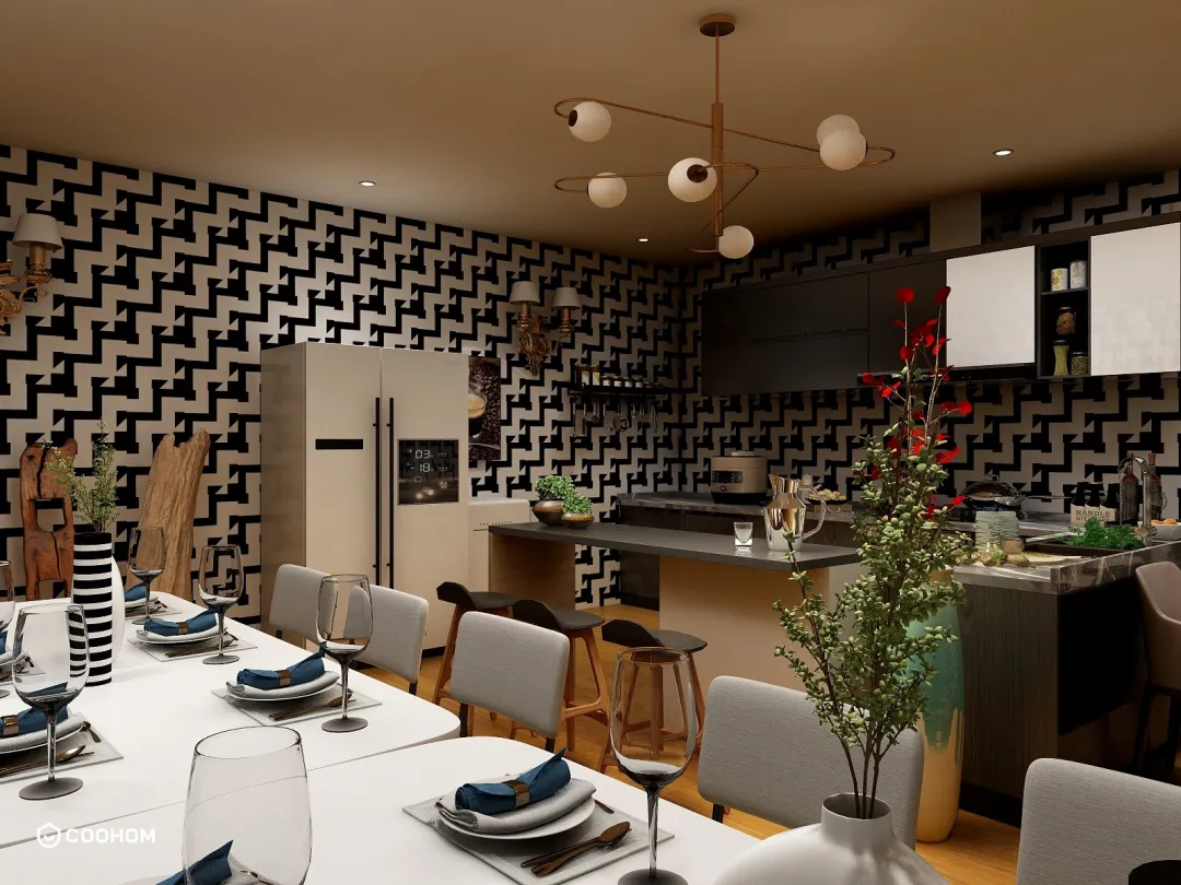 Archi的装修设计方案:Luxurious Modern Kitchen