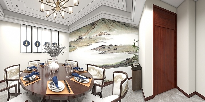 川柏Designer-双城老东乡二楼饭店-装修设计方案