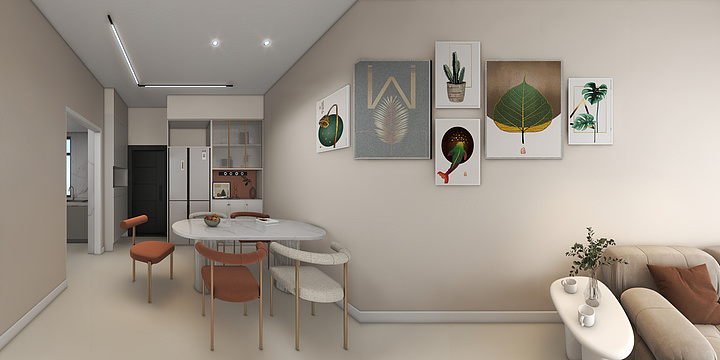 Josh-熊-温馨奶油风-装修设计方案