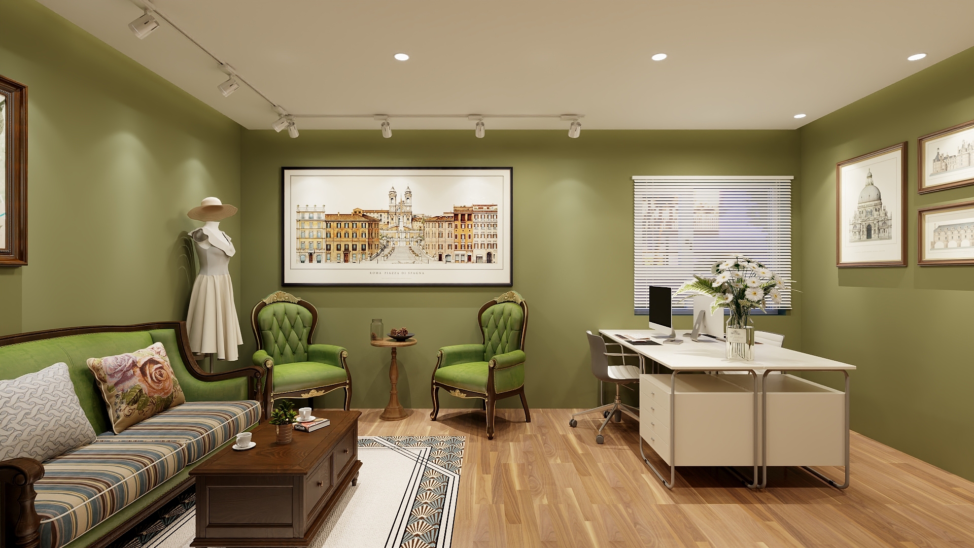 柳渡-圣依兰高端定制服装店-装修设计方案