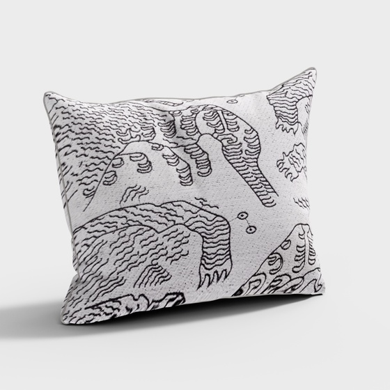 Modern throw pillow