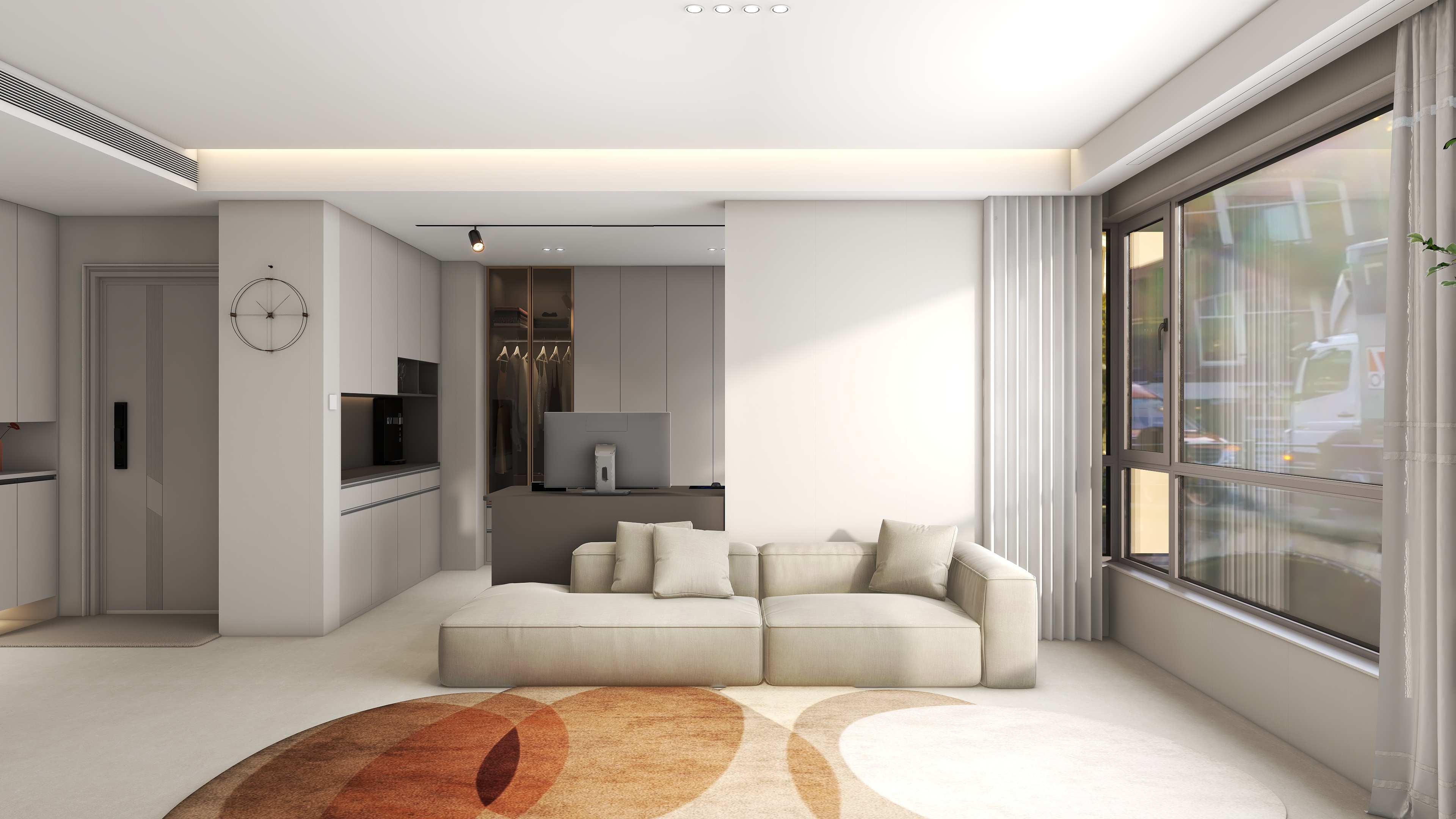 大连棉花糖装饰工程有限公司-保利拾光年89㎡-现代奶油装修效果图