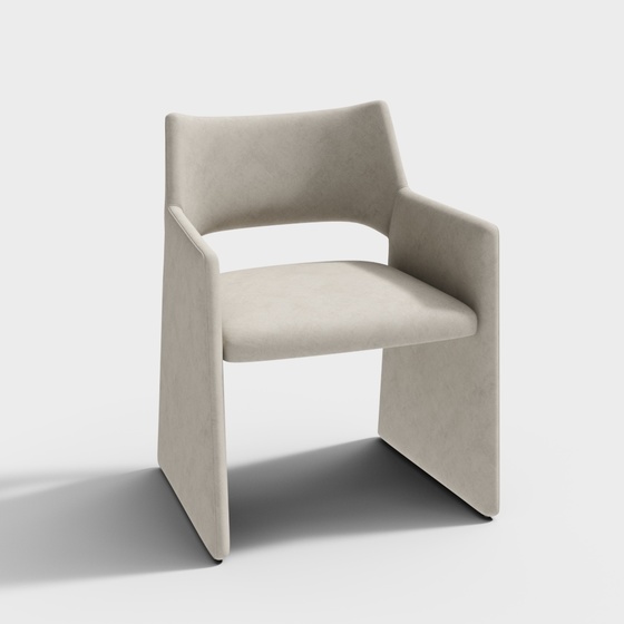 Cassina Modern Side Chair 3D Model in Beige Finish