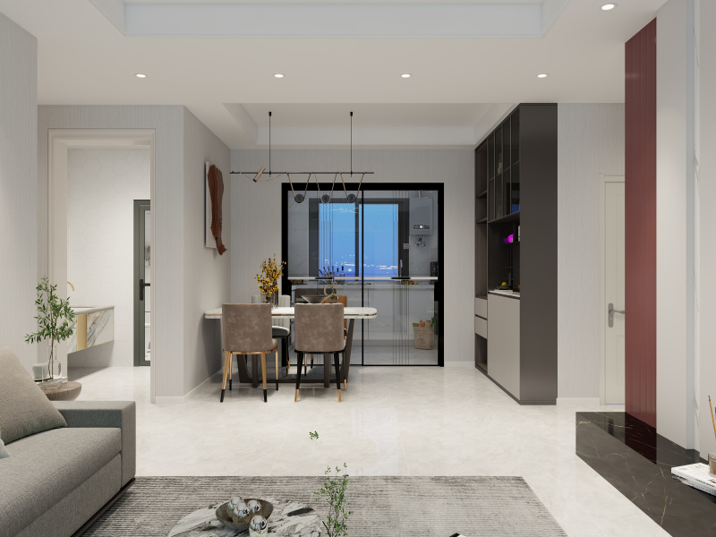 Contemporary Gray Dining Room with Elegant Simplicity
