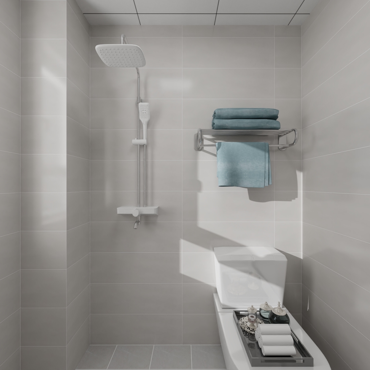 艺雅丽-90平奶油风一层卫生间装修效果图第3张