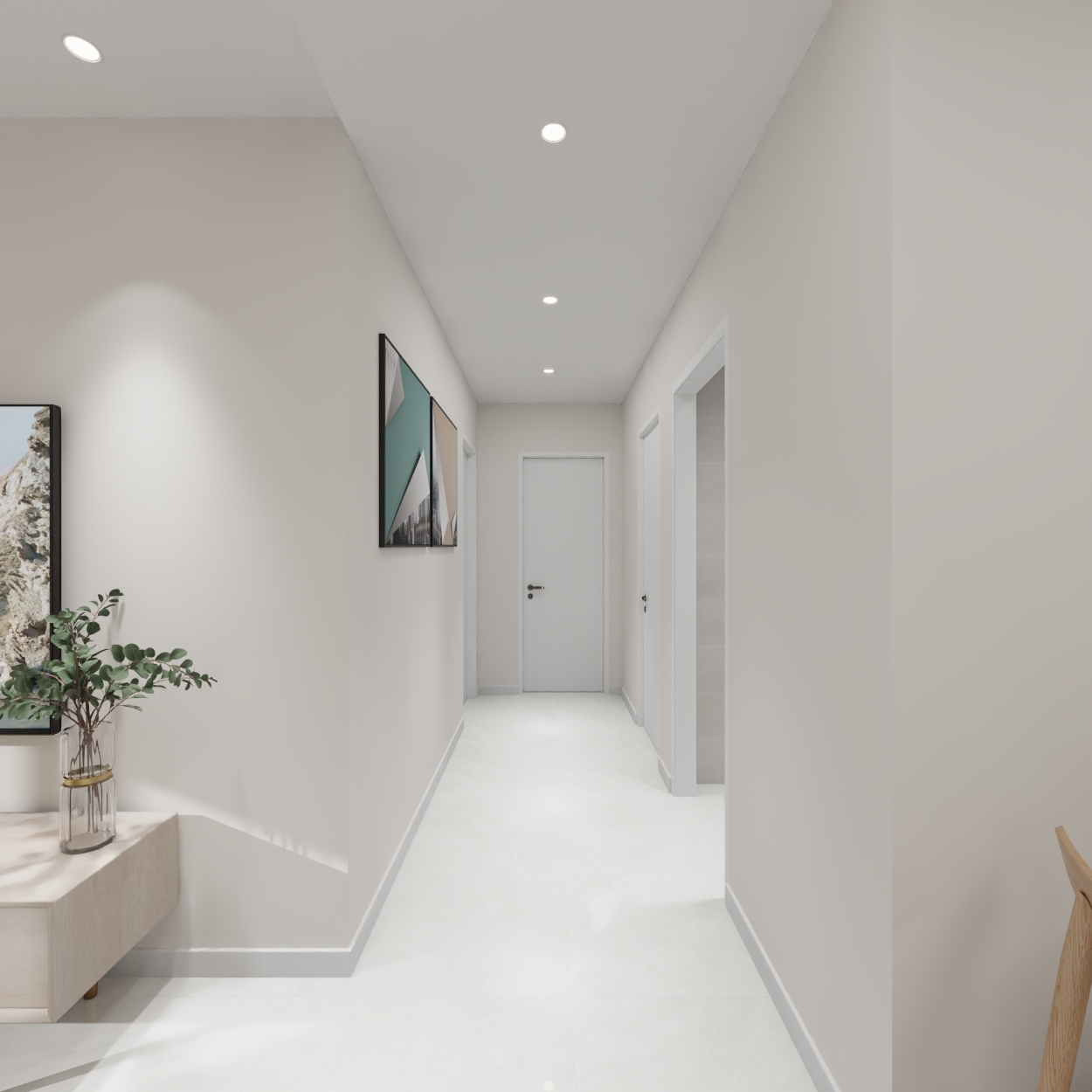 艺雅丽-90平奶油风一层客餐厅装修效果图第4张