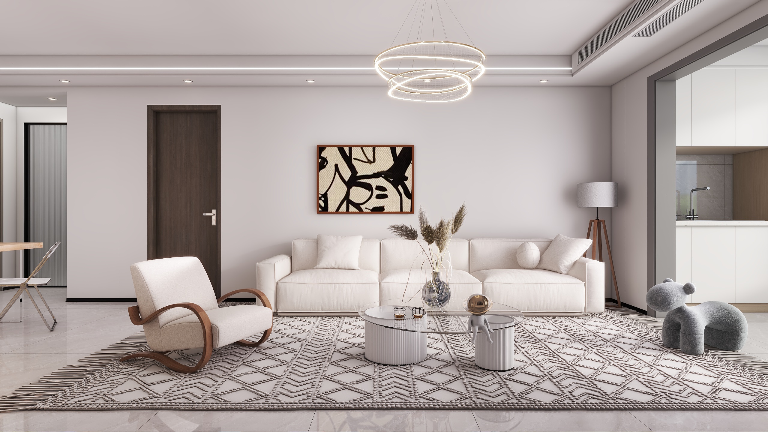 太阳VWBW-现代原木三室装修效果图