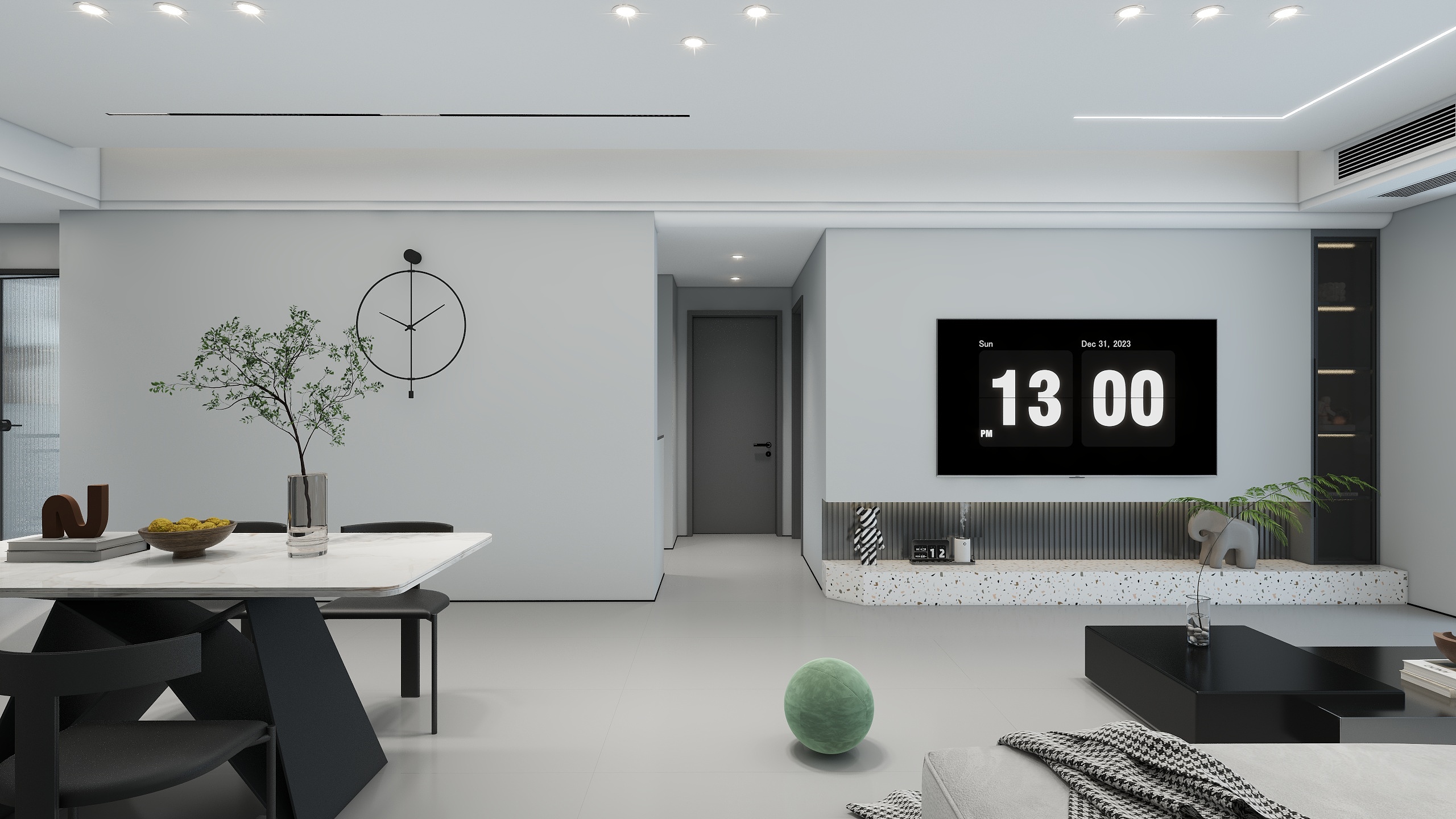 蔡佳树-星河丽湾-现代极简风格三居室-装修设计方案