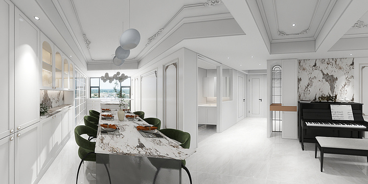 橘子味雪糕xNCr-142㎡1室-装修设计方案