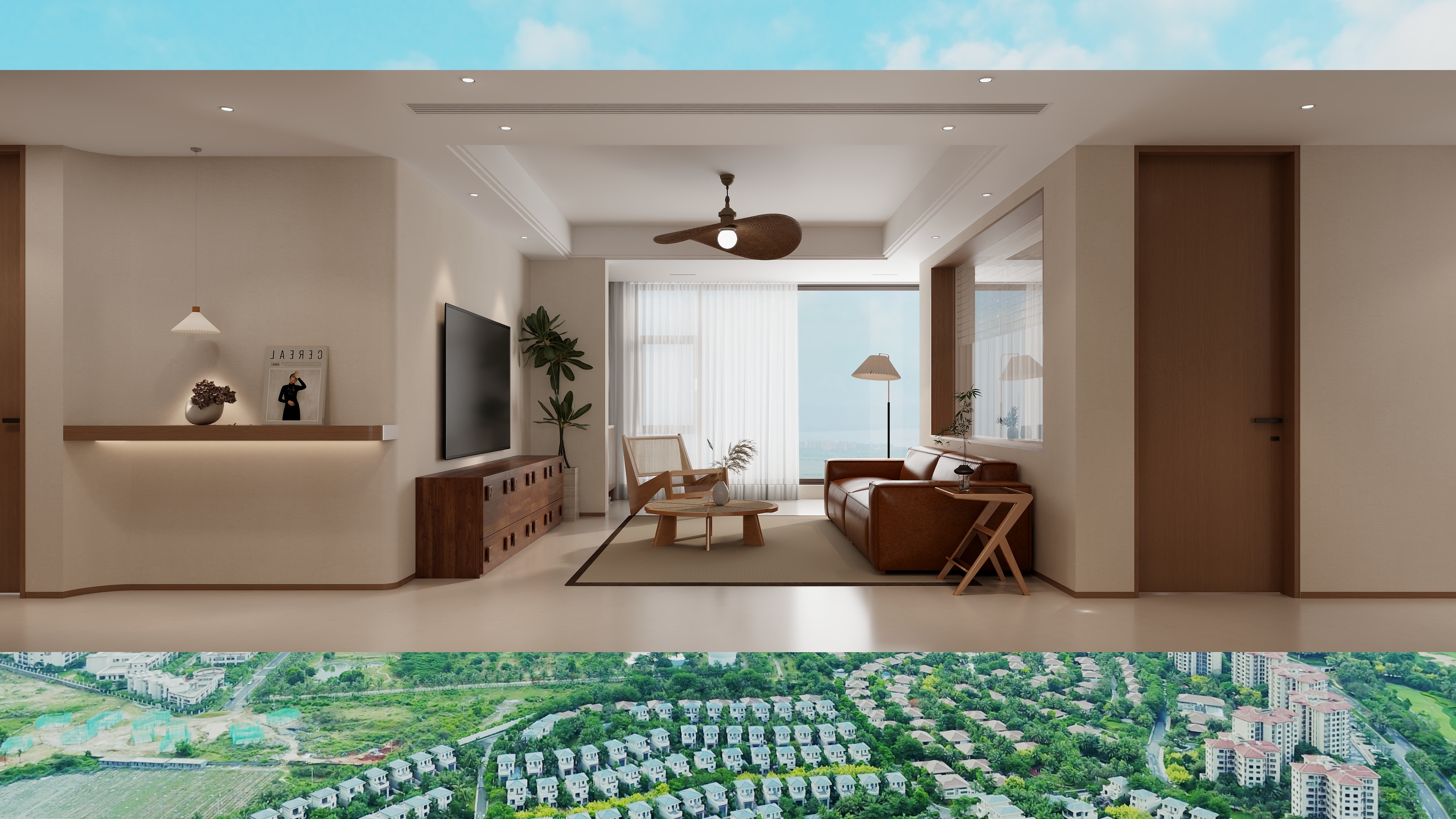 扬州瀚龙空间工程有限公司-140平 原木风-装修设计方案