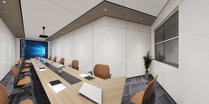 全屋吊顶高端设计-安徽郎溪车间办公室-装修设计方案
