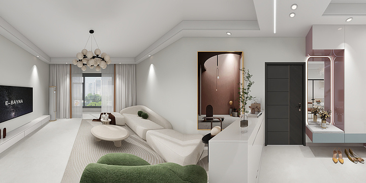 陕西居永悦建筑装饰工程有限公司-玫瑰城三期130平-装修设计方案