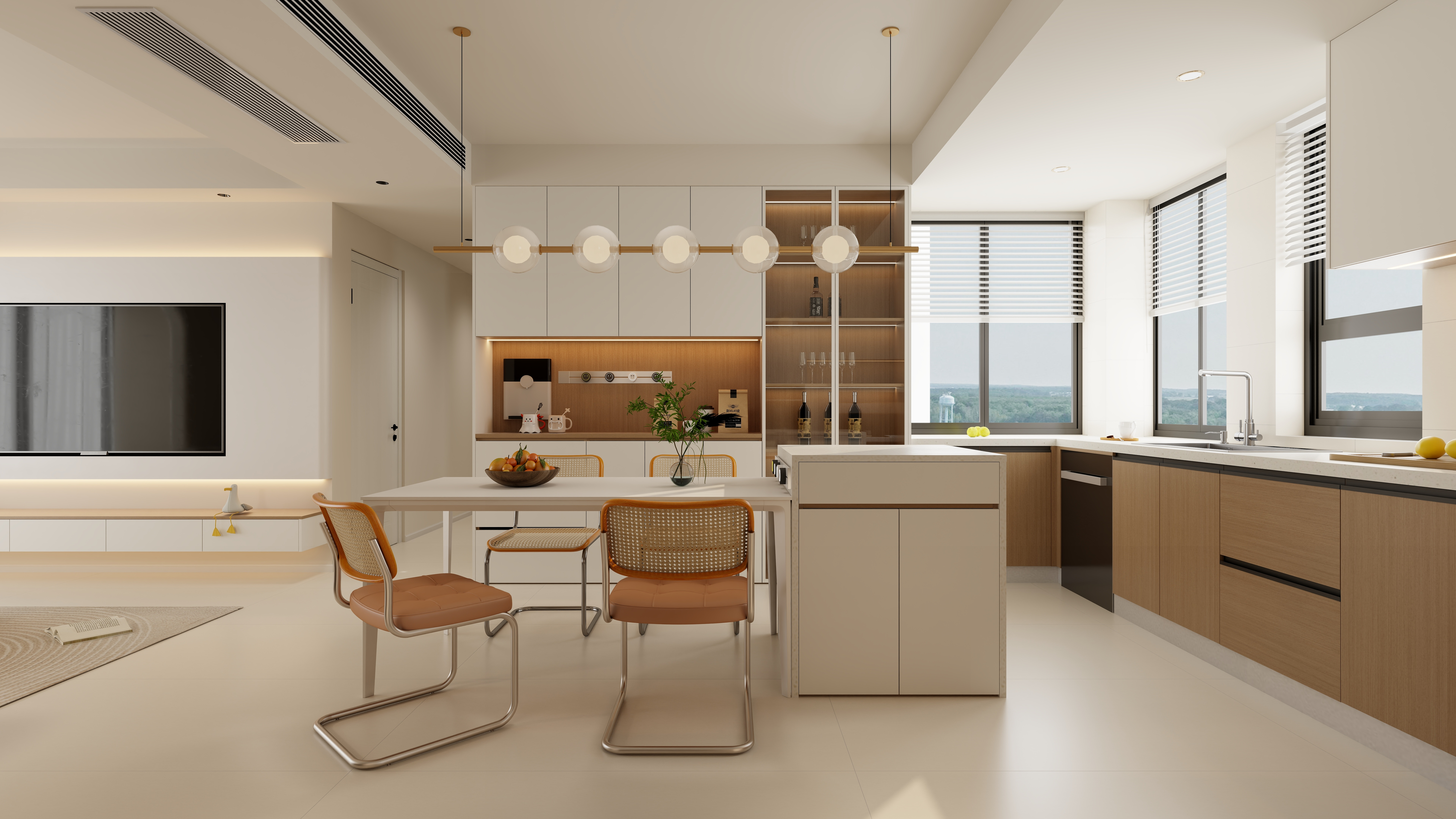 绘图员小李-鼎仁天越-98户型-奶油风-装修设计方案