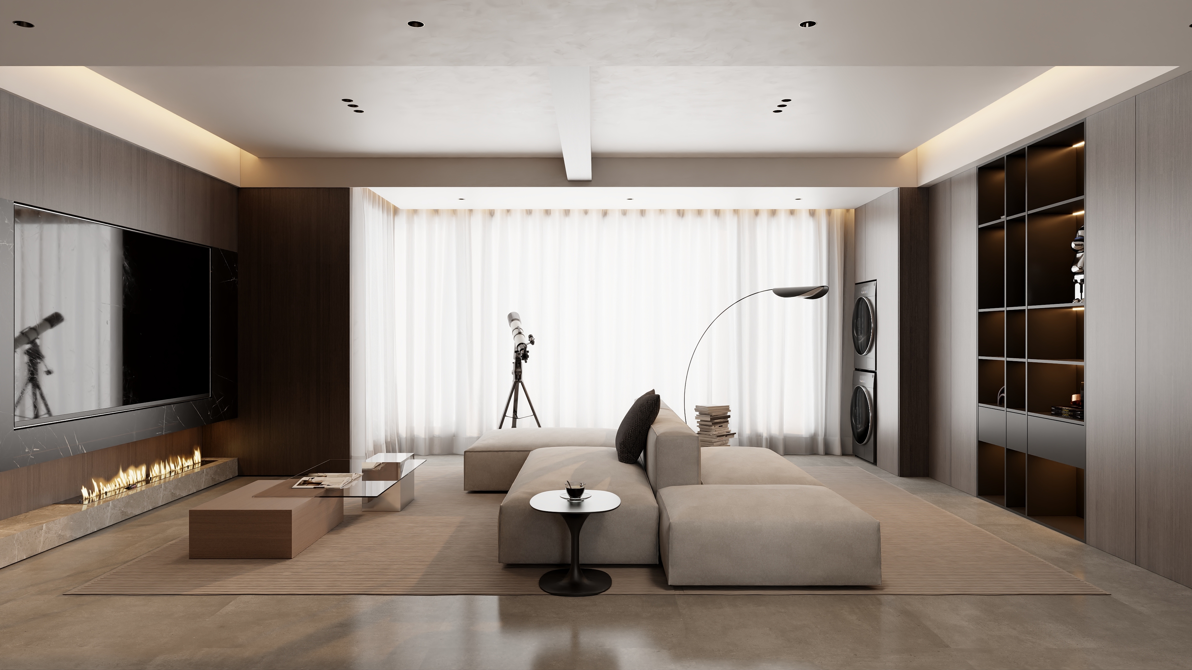 绘图员小李-鼎仁天越.92   横厅-意式极简-装修设计方案