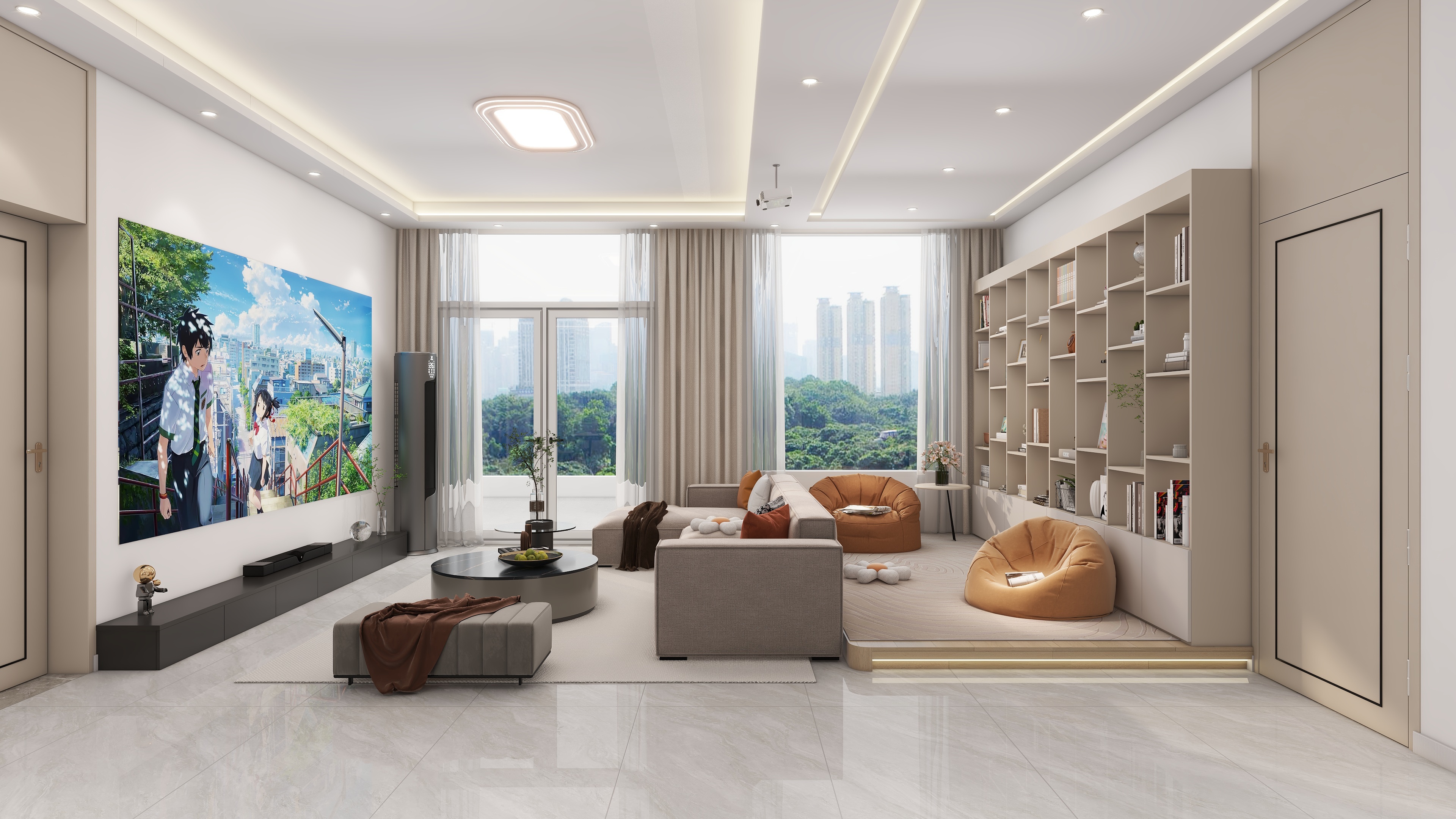 设计师同乐-200平米农村自建房现代风设计装修效果图