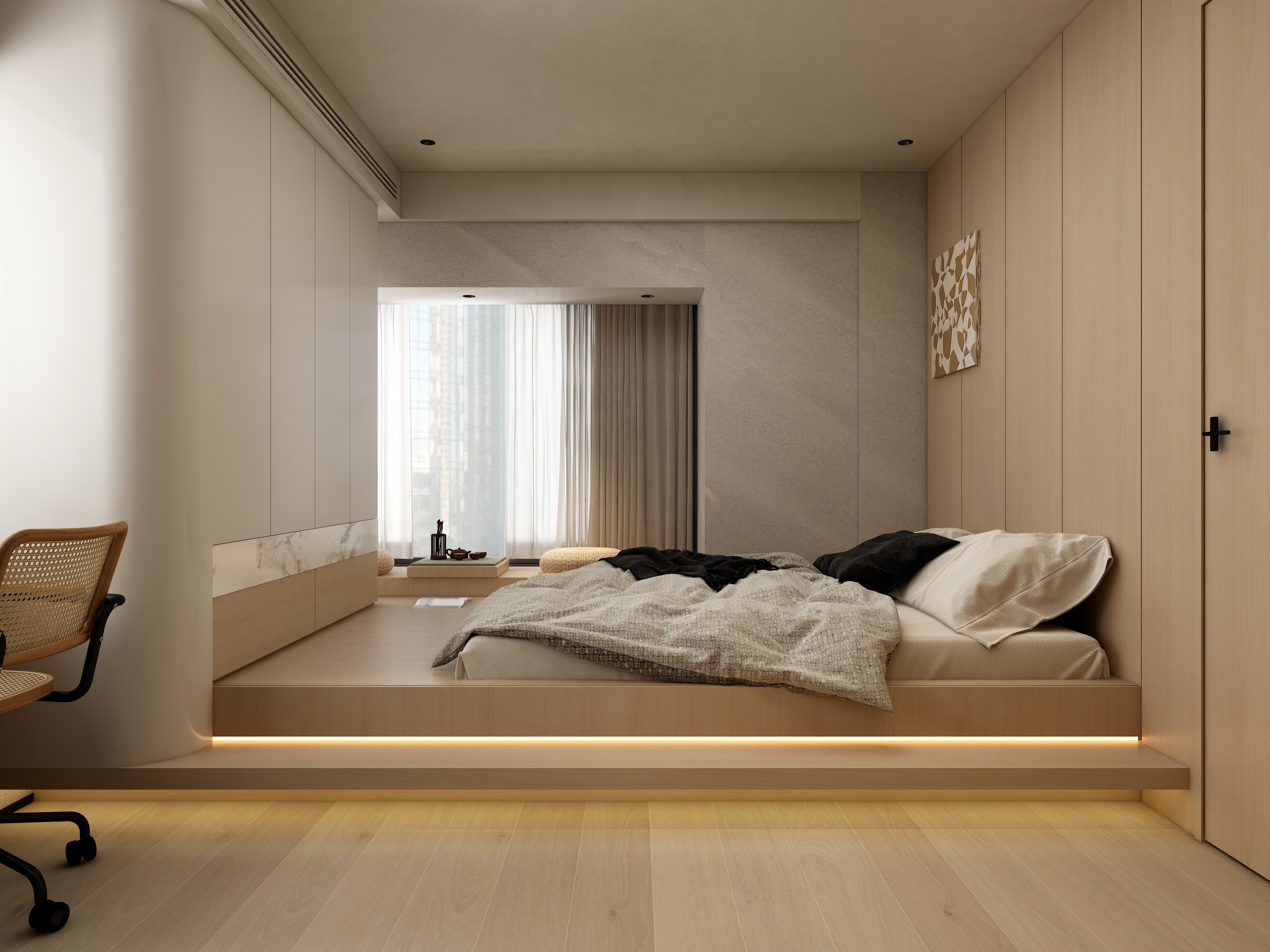 张煜强煜境设计-109平米现代时尚四房装修效果图