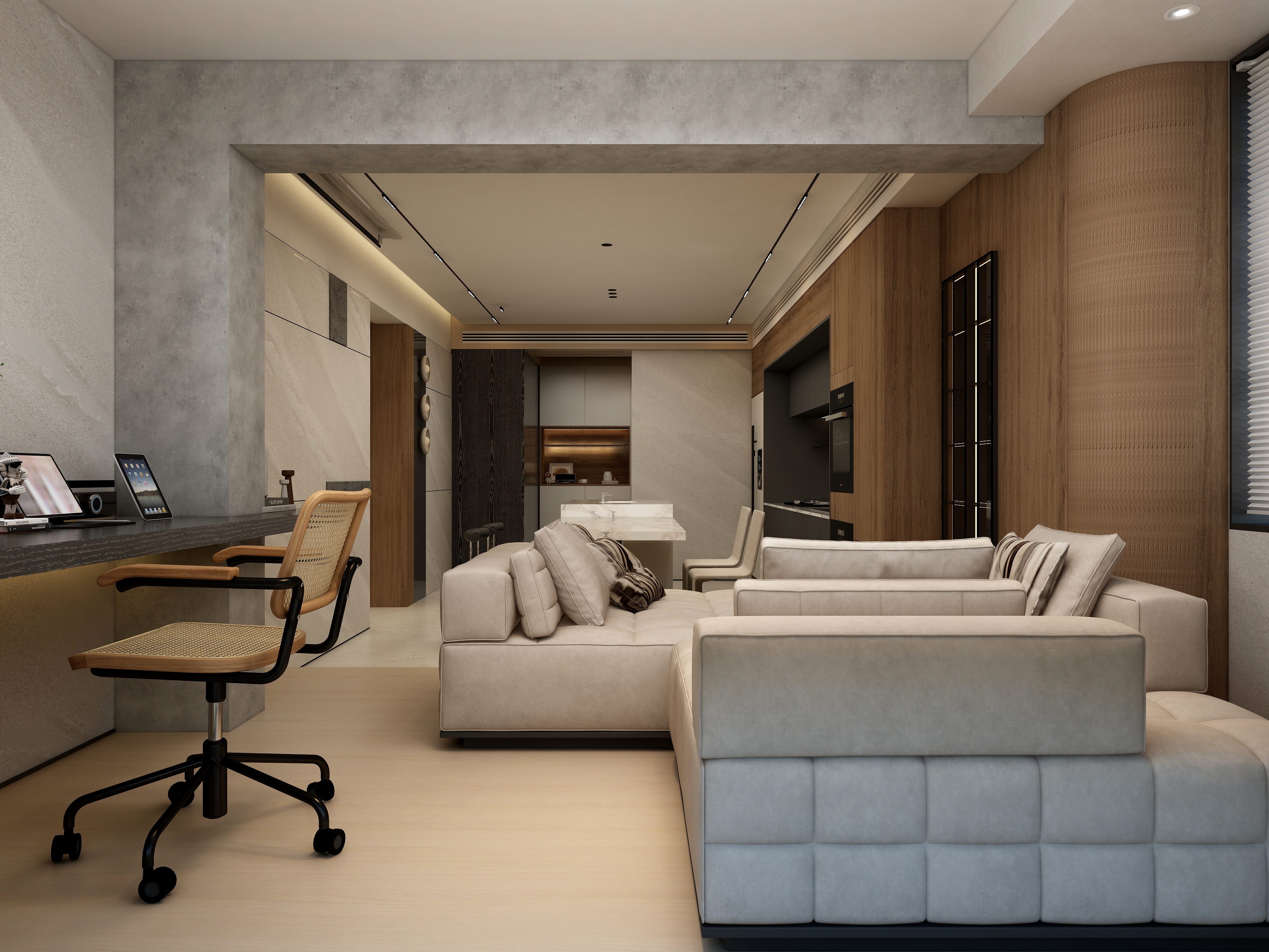 张煜强煜境设计-109平米现代时尚四房装修效果图