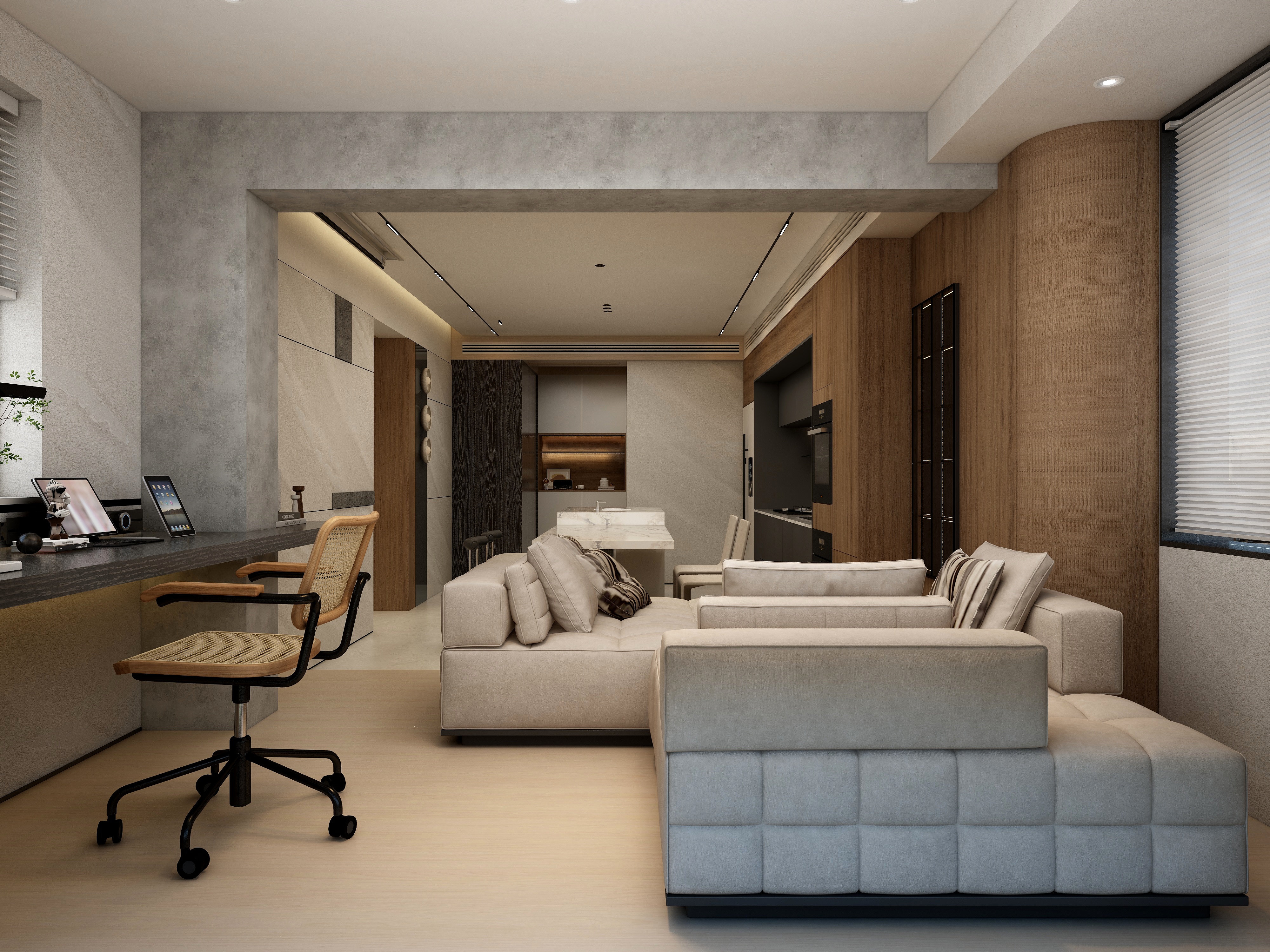 张煜强煜境设计-109平米现代时尚四房装修效果图