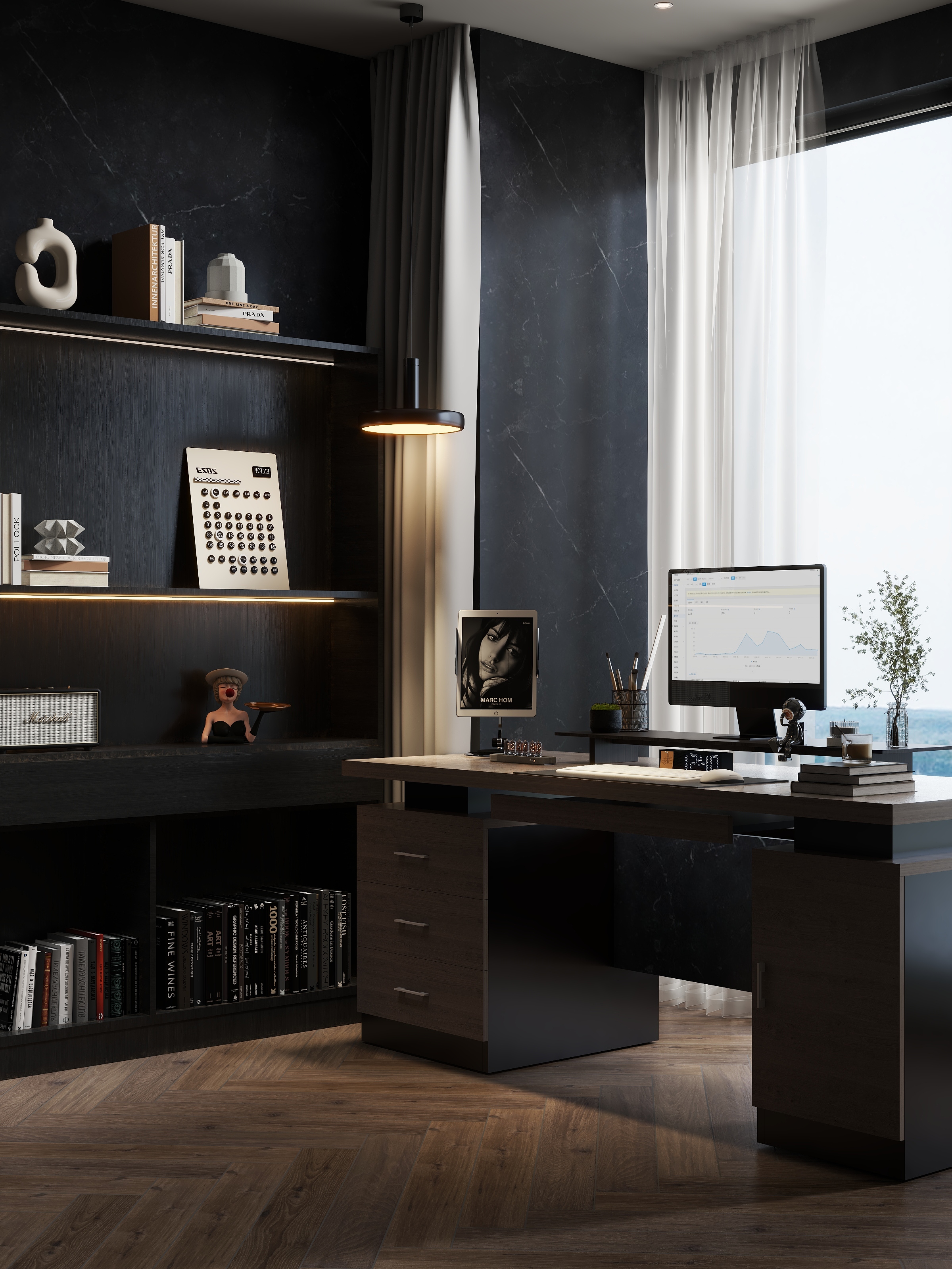 金华懋欣贸易有限公司-老板椅场景2-装修设计方案