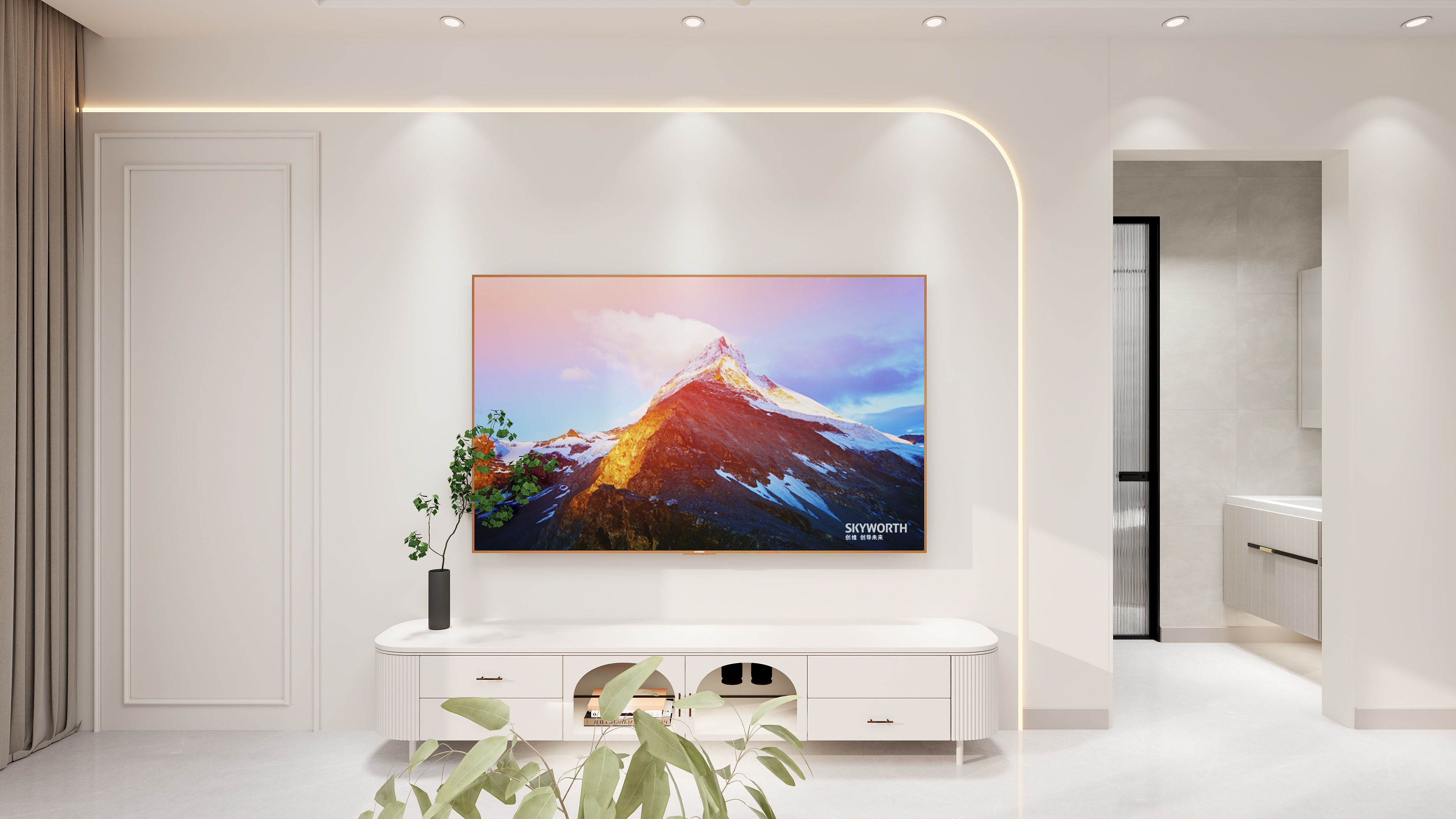 艺雅丽-80平奶油风 装修效果图