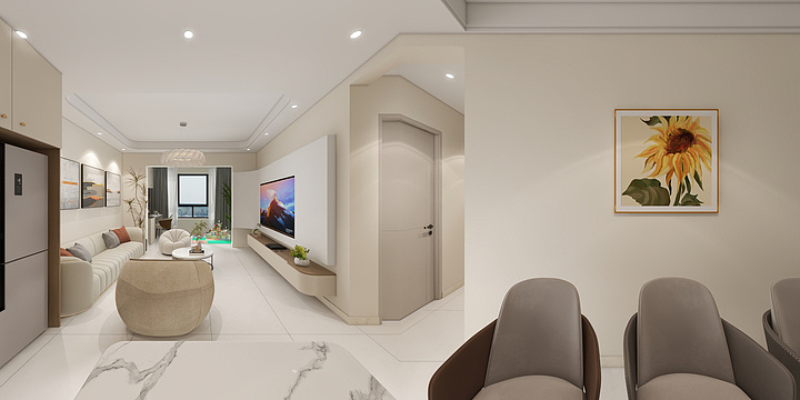 设计师董涛- 美景公园106现代-装修设计方案