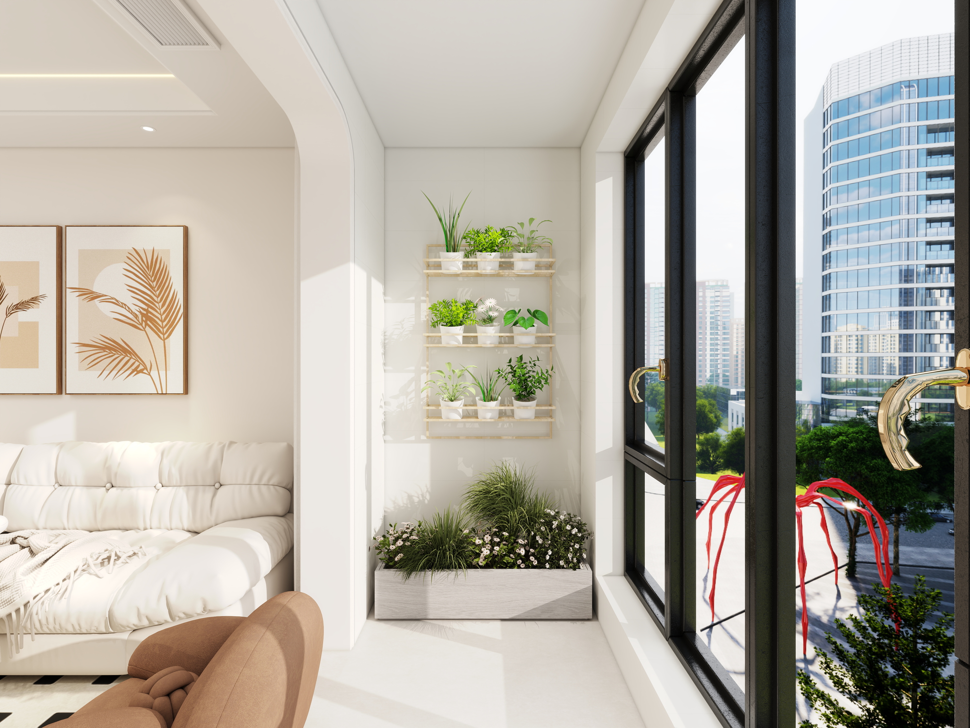 艺雅丽-101平奶油风装修效果图