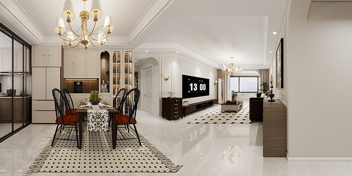 情窗港-龙泽苑美式-（2）-装修设计方案