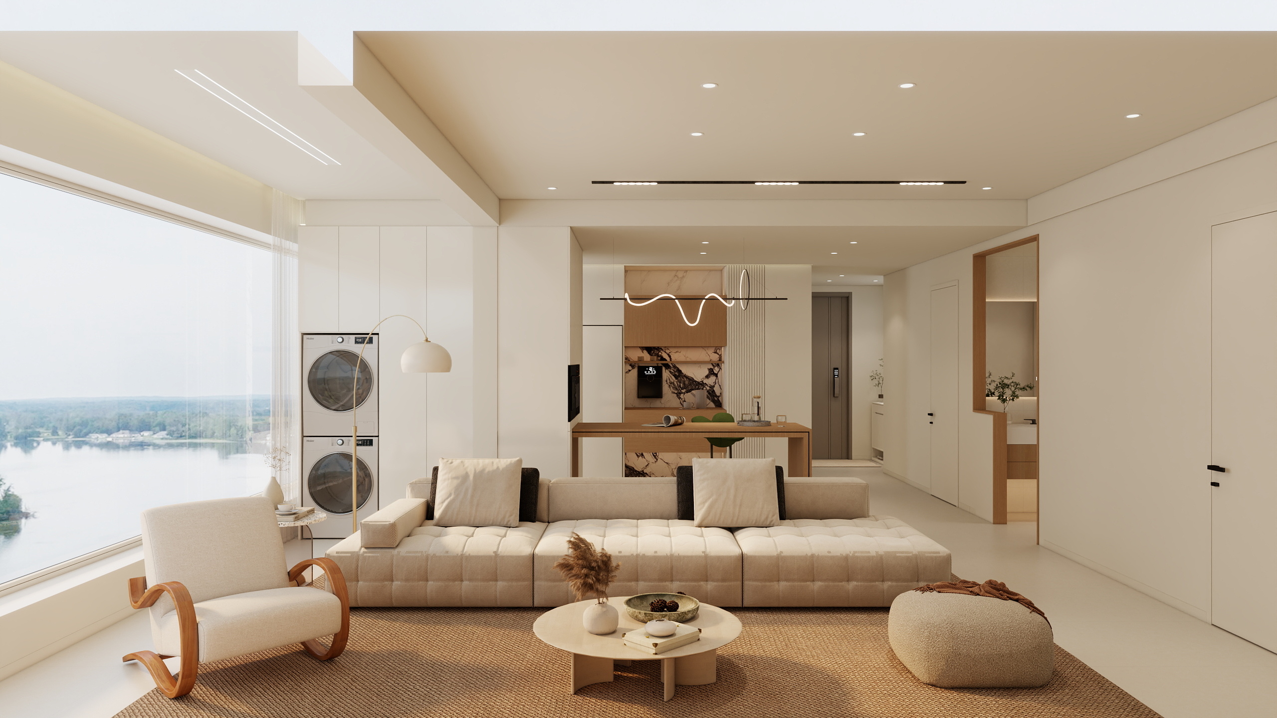 Superoo-极简原木134㎡4室1厅2卫-装修设计方案