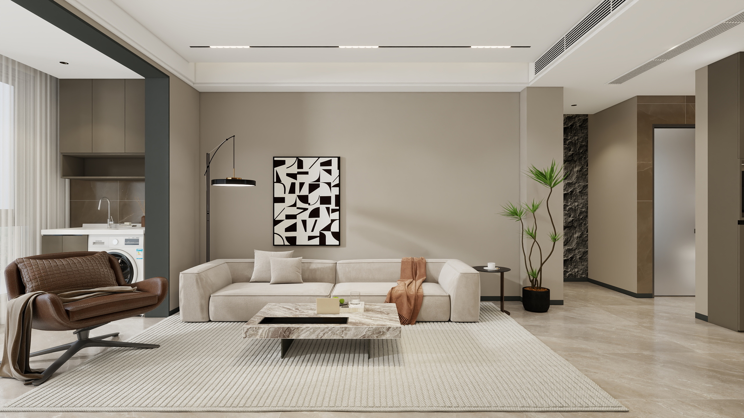 李青越-106方现代三居室装修效果图