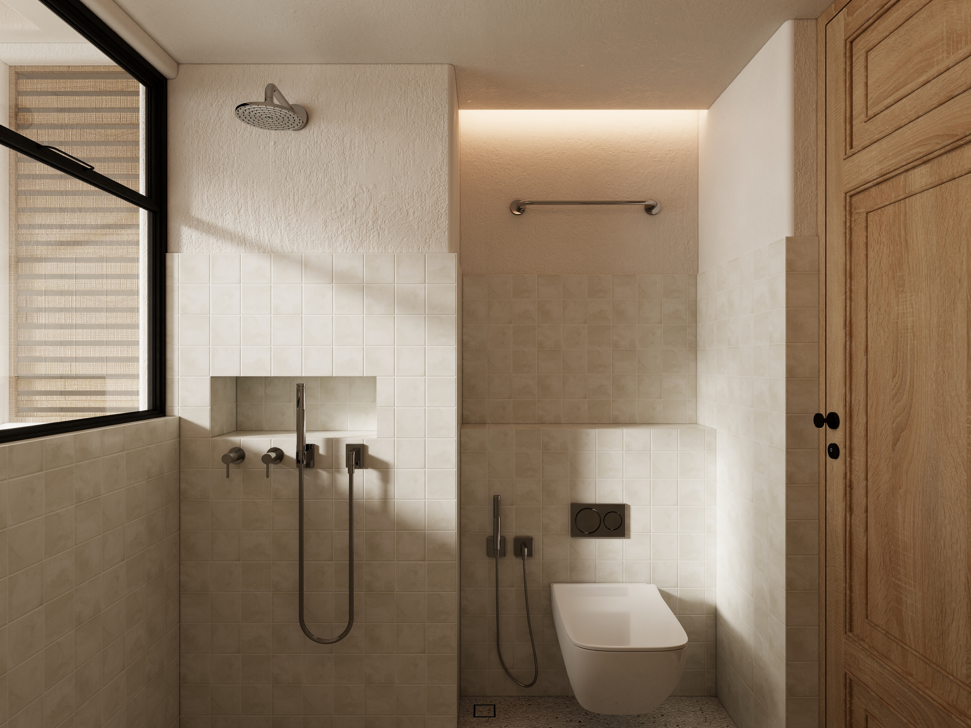 熬暖酱-重庆龙湖学樘府南法自然主义私宅一层客卫装修效果图第1张