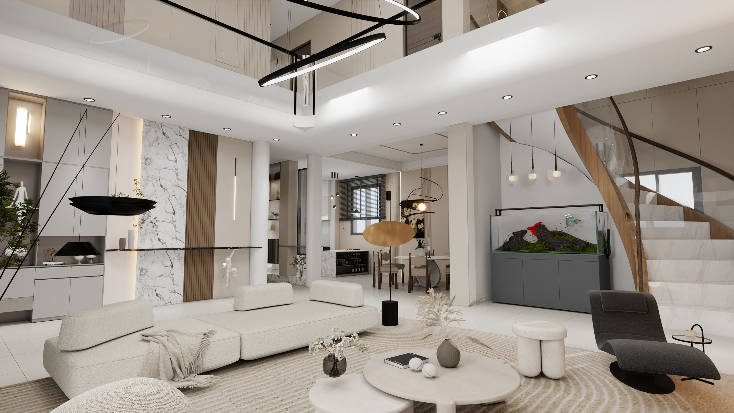 效果图只供参考实际效果以现场为准-166㎡1室-装修设计方案