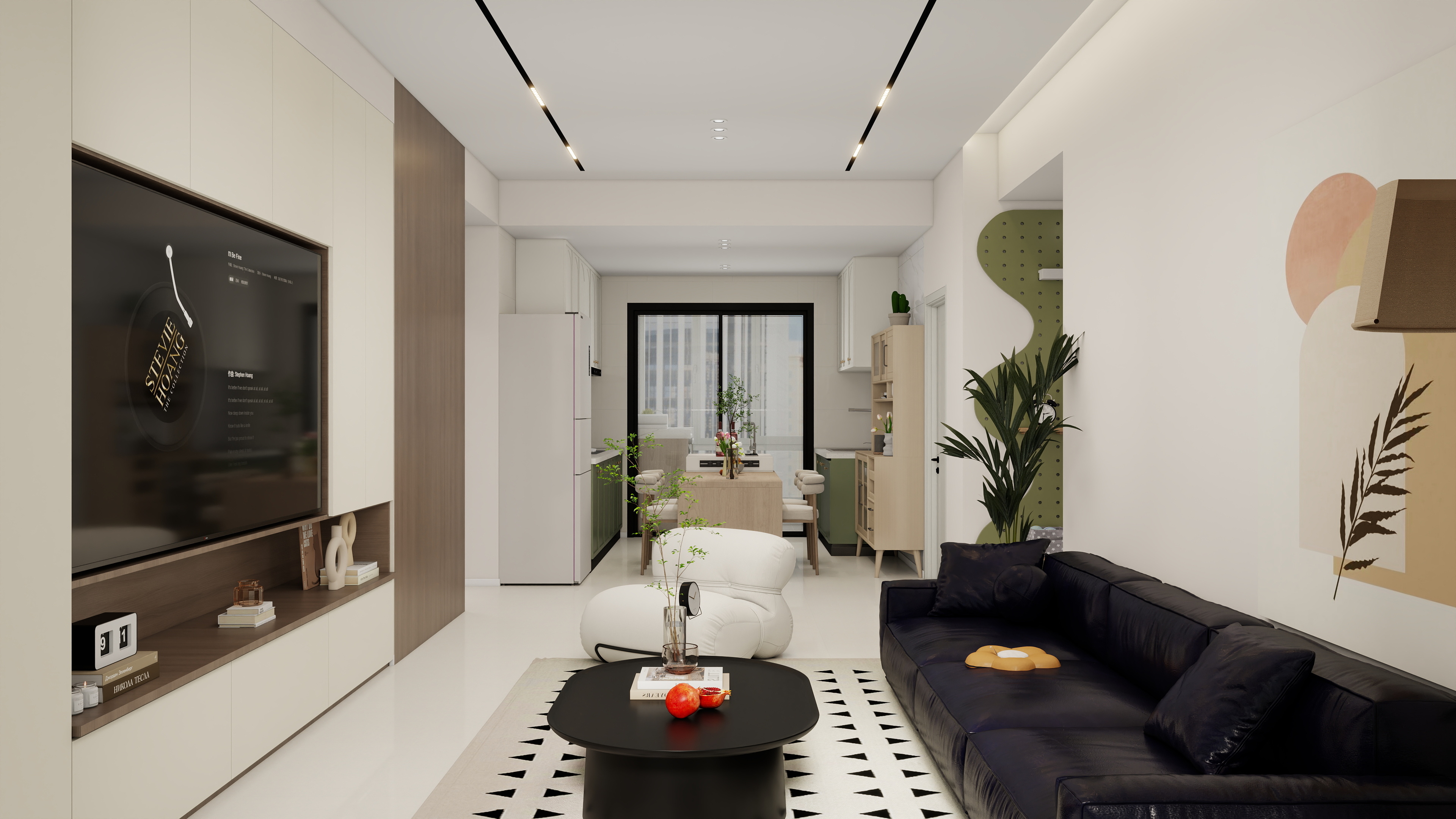 Sit.-104㎡2室装修效果图