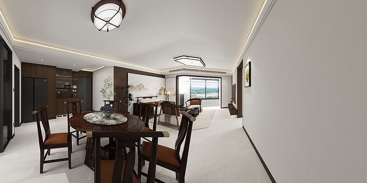 宅玺设计晶晶-金牛阳光苑新中式-装修设计方案