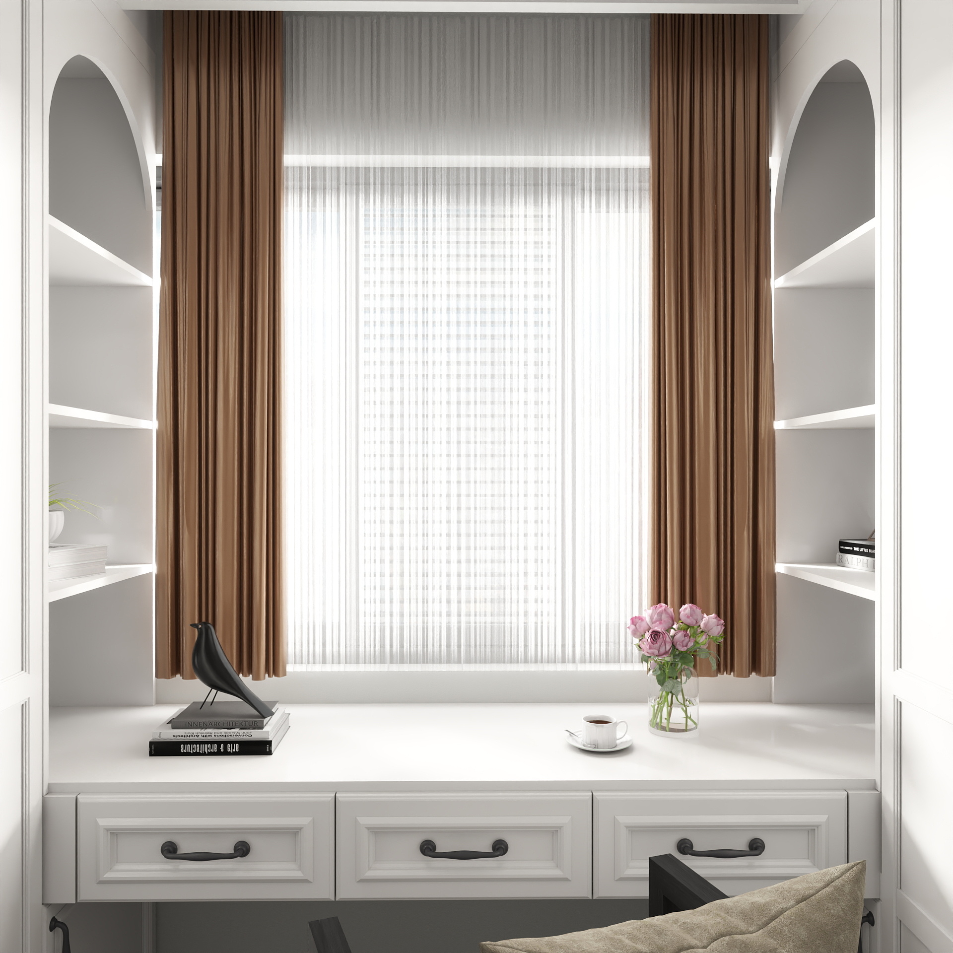 A周素人设计-141平古典之家装修效果图