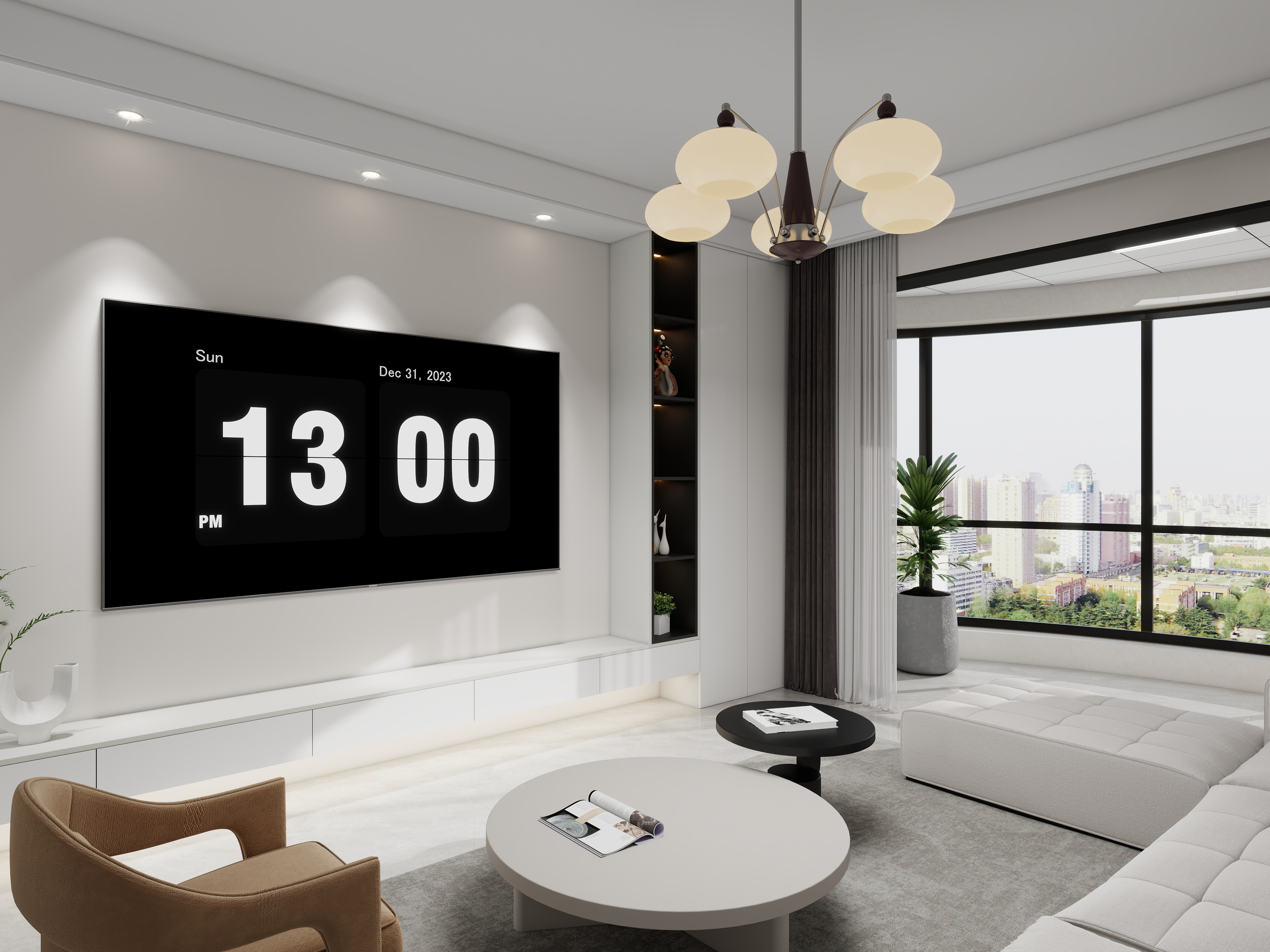 艺雅丽-98平现代简约装修效果图