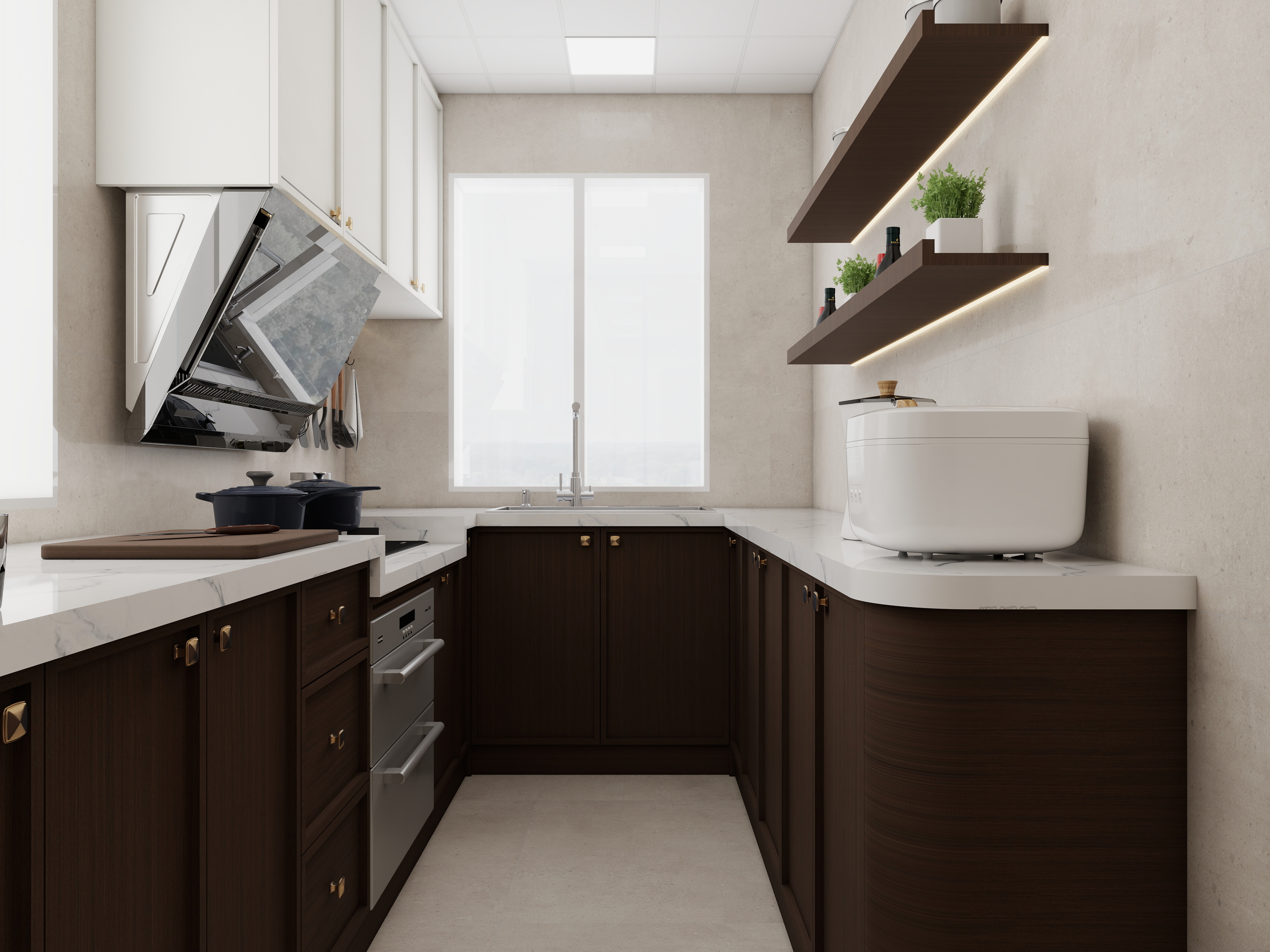 庄育霖-德埔小区150平新中式3室装修效果图