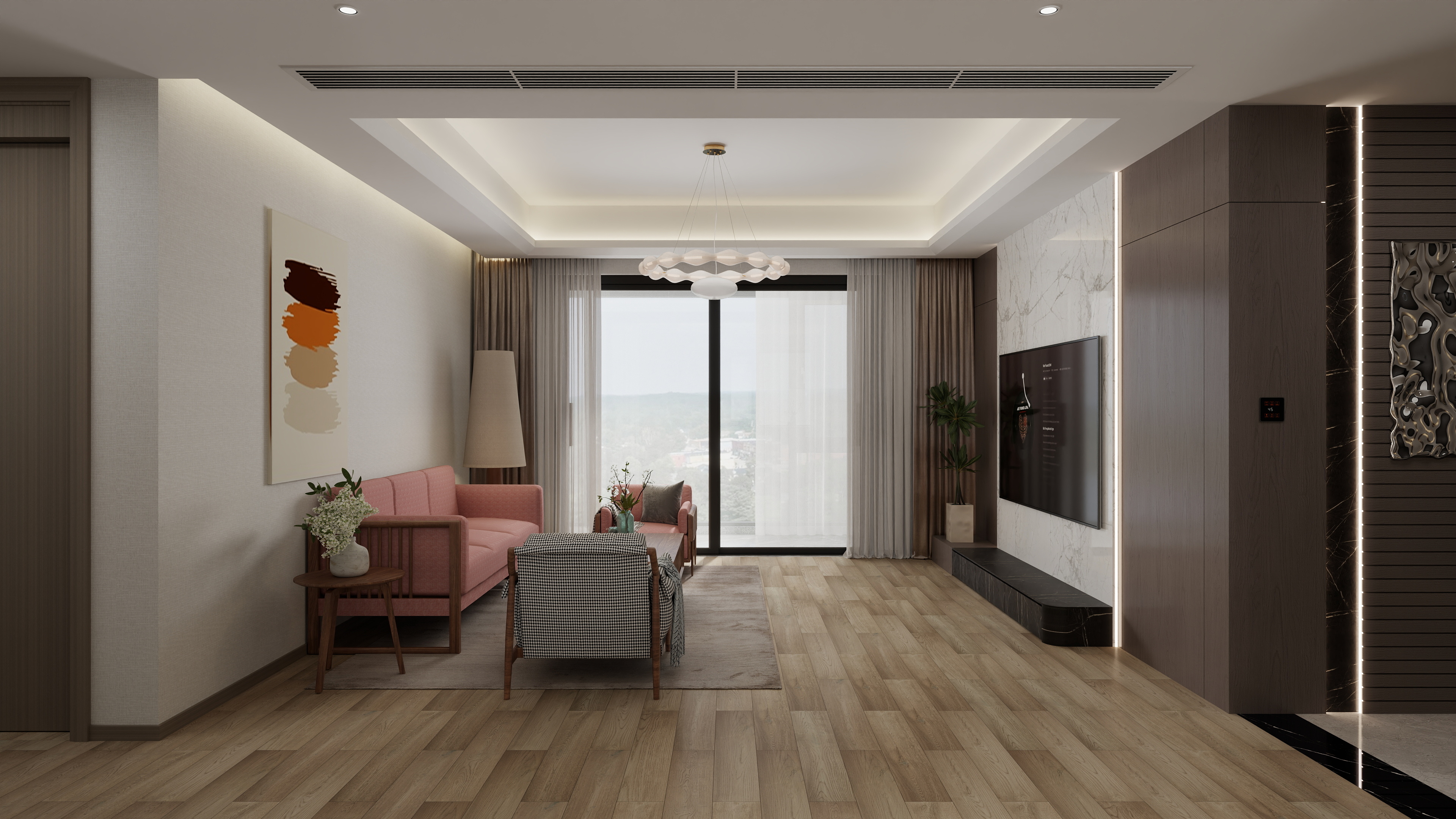 至简名设一钱春-171平现代简约四居室【春】装修效果图